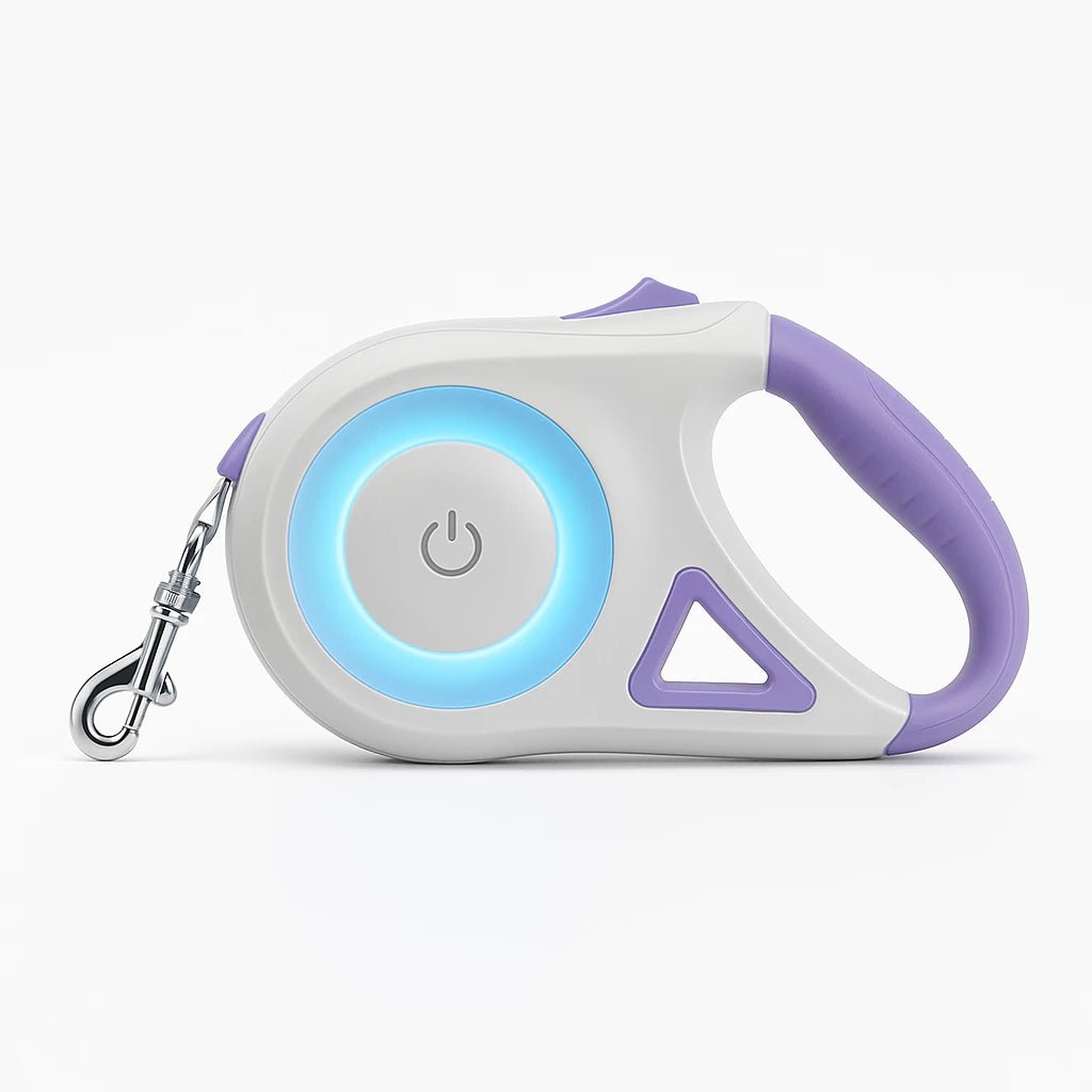 Laisse rétractable lumineuse LED pour chien ⭐⭐⭐⭐⭐ - maboutiqueanimaux.fr
