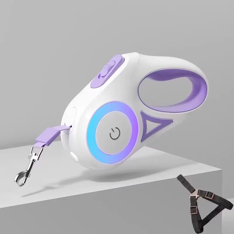 Laisse rétractable lumineuse LED pour chien ⭐⭐⭐⭐⭐ - maboutiqueanimaux.fr