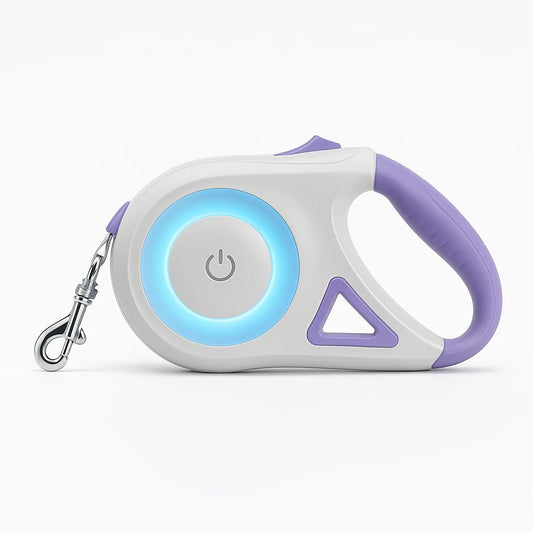 Laisse rétractable lumineuse LED pour chien ⭐⭐⭐⭐⭐ - maboutiqueanimaux.fr